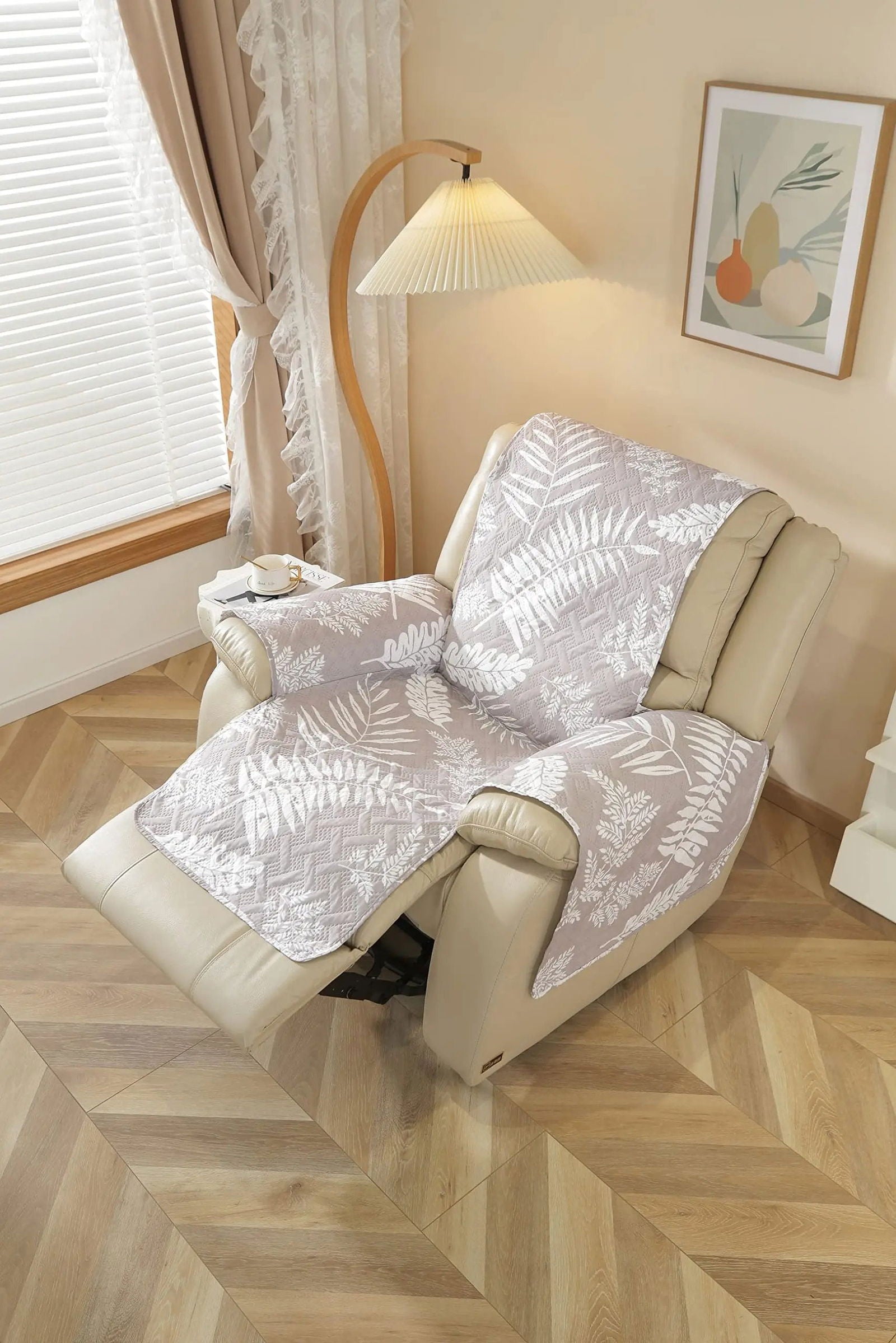 1 Seater Sofa Cover with Elastic Strap Size A 55 cm Calm Breeze