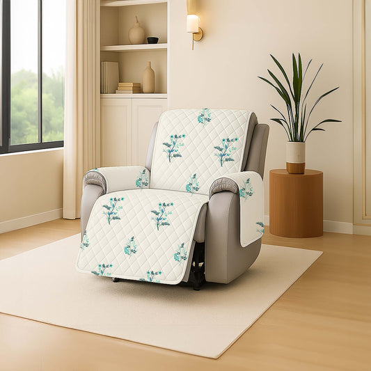 1 Seater Recliner Cover with Non Slip Base Silent Meadow
