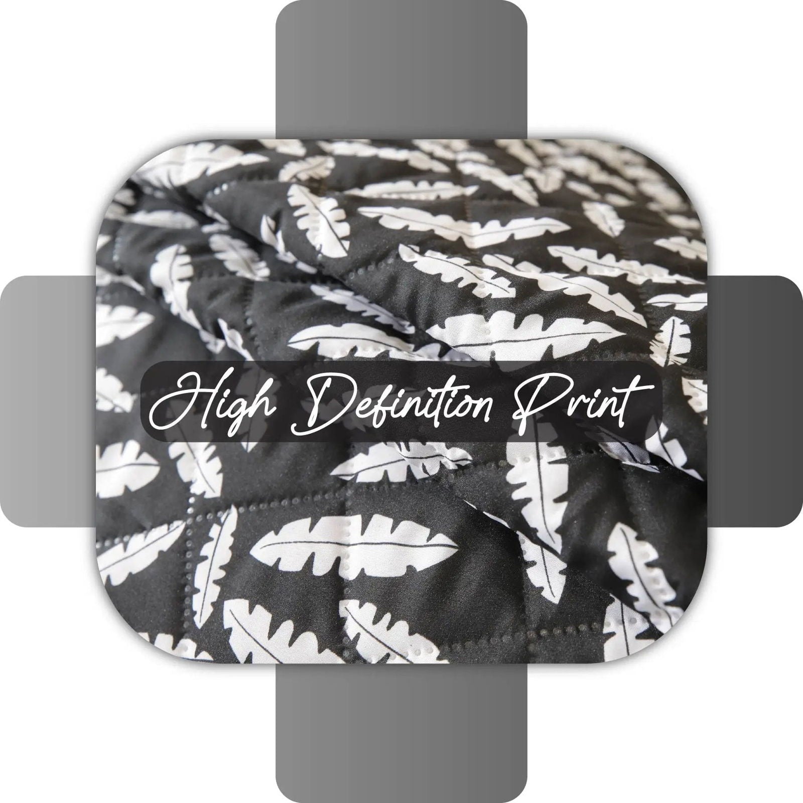 1 Seater Recliner Sofa Cover with Elastic Strap (Size A (55 cm), Blooming Leaves) - Shades of Mom