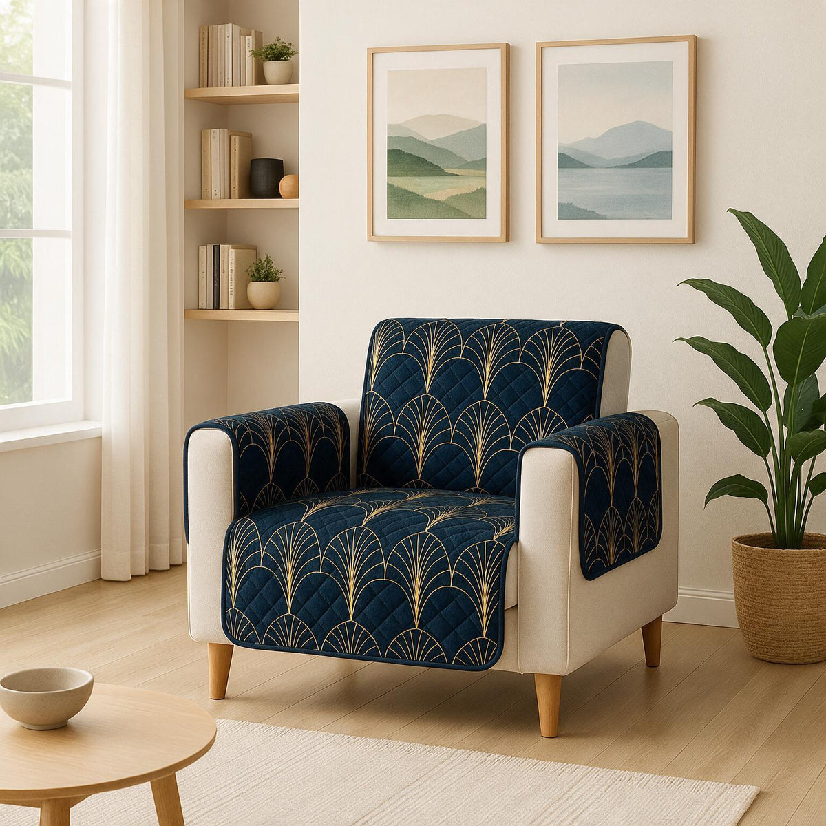 1 Seater Sofa Cover | Non Slip Base | Imperial Dynasty