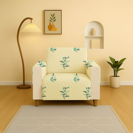 1 Seater Sofa Cover with Non Slip Base Silent Meadow