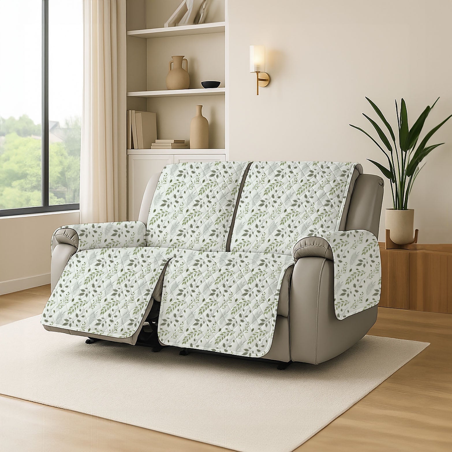 2 Seater Recliner Cover with Non Slip Base Lush Canopy