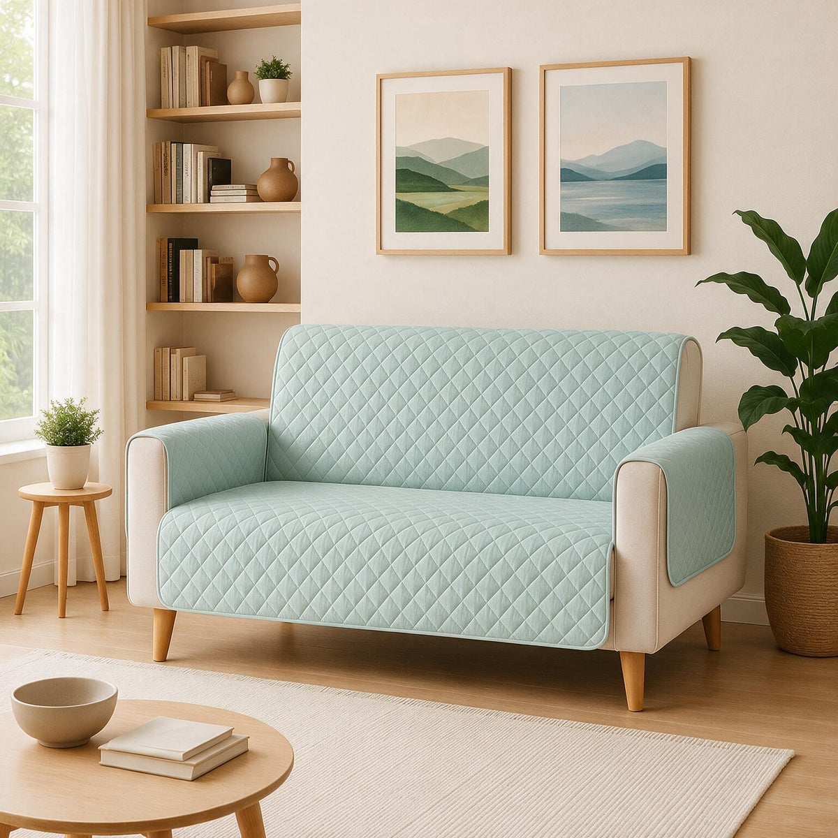 2 Seater Sofa Cover | Non Slip Base | Spring Valley