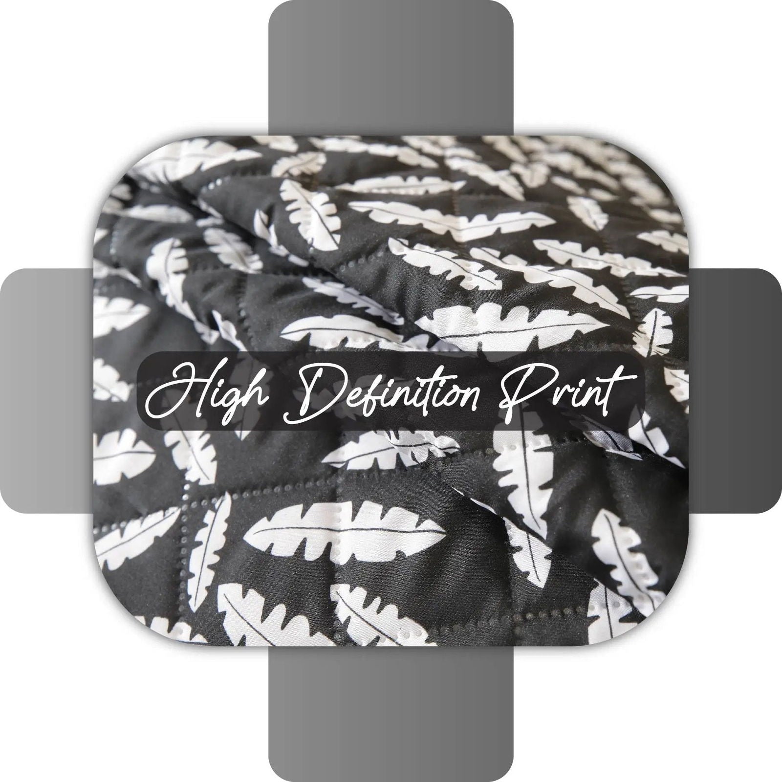 2 Seater Sofa Cover with Elastic Strap (Size B (130 cm), Blooming Leaves) - Shades of Mom