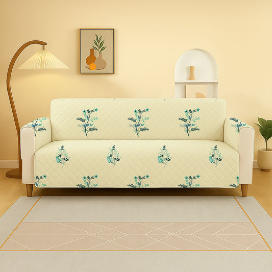 3 Seater Sofa Cover with Non Slip Base Silent Meadow