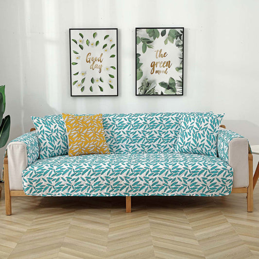 3 Seater Sofa Cover with Elastic Strap (Size C (190 cm), Floral Paradise) - Shades of Mom