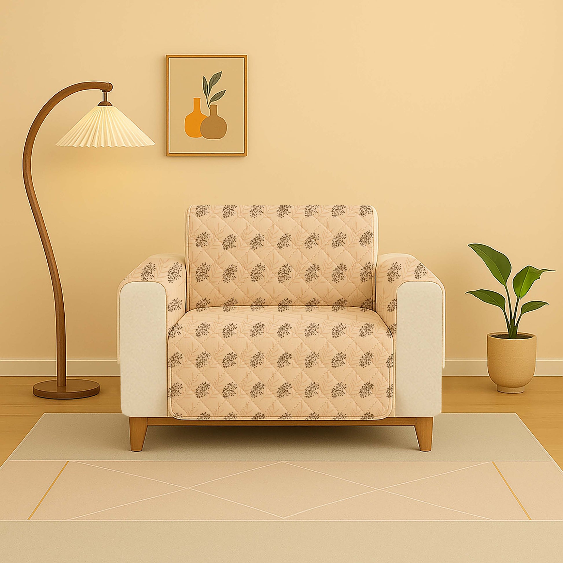 Fallen Leaves - 1 Seater Sofa Cover - Shades of Mom