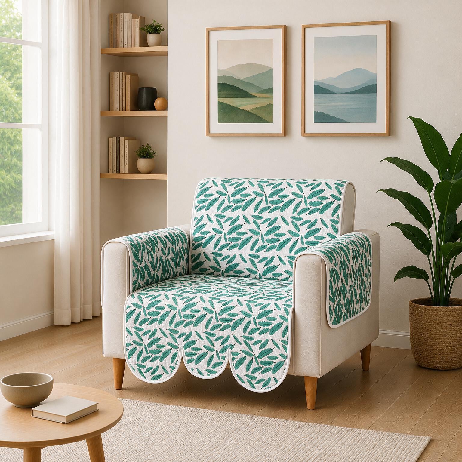 1 Seater Sofa Cover | Non Slip Base | Floral Paradise | Petals