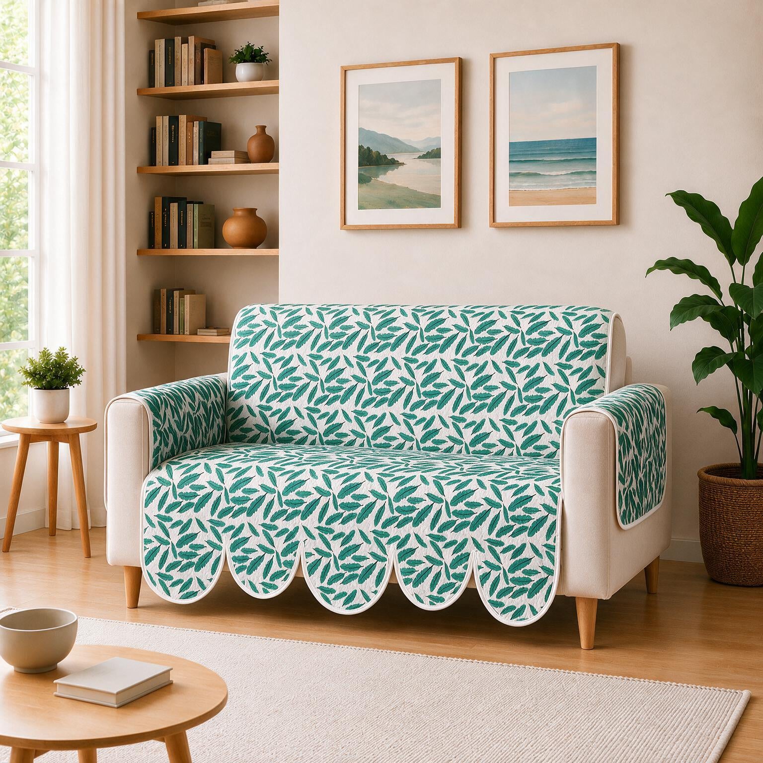 2 Seater Sofa Cover | Non Slip Base | Floral Paradise | Petals