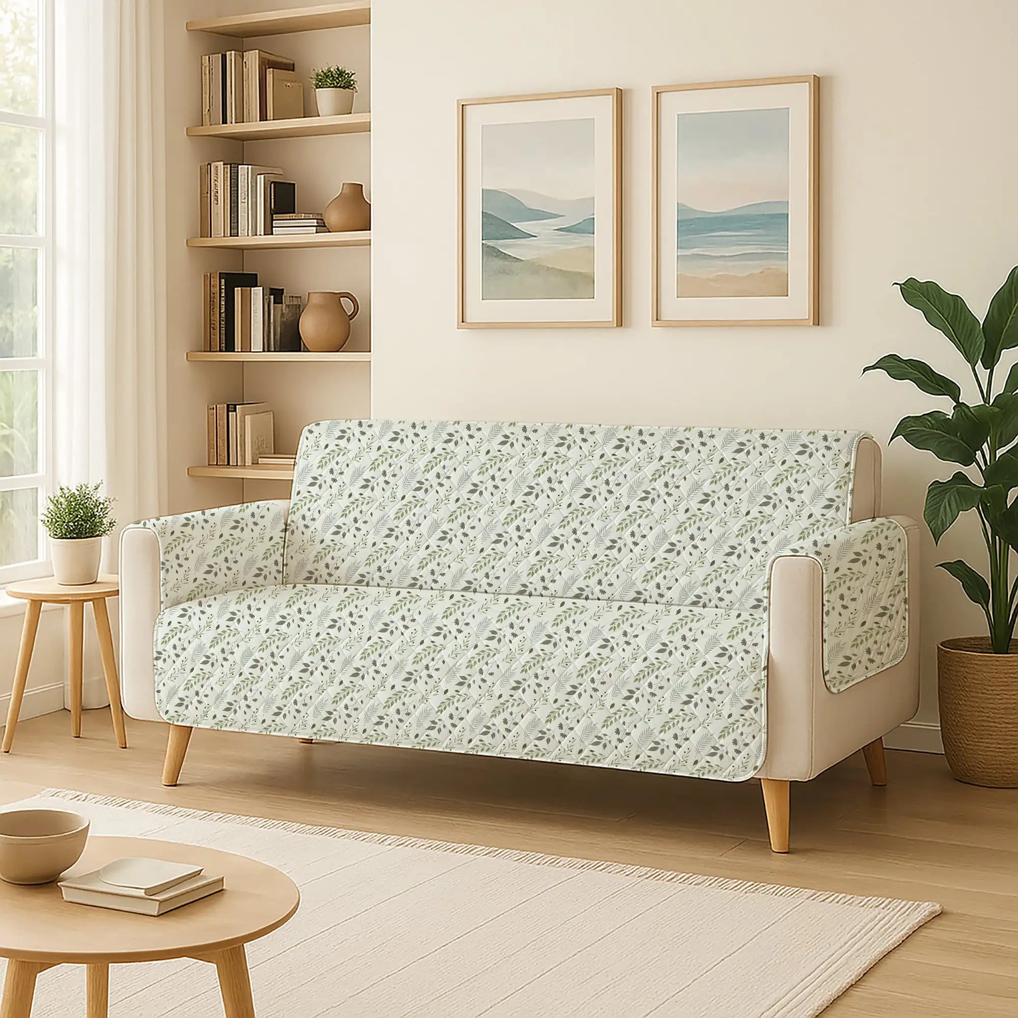 3 Seater Sofa Cover with Non Slip Base (Size C (190 cm), Lush Canopy)