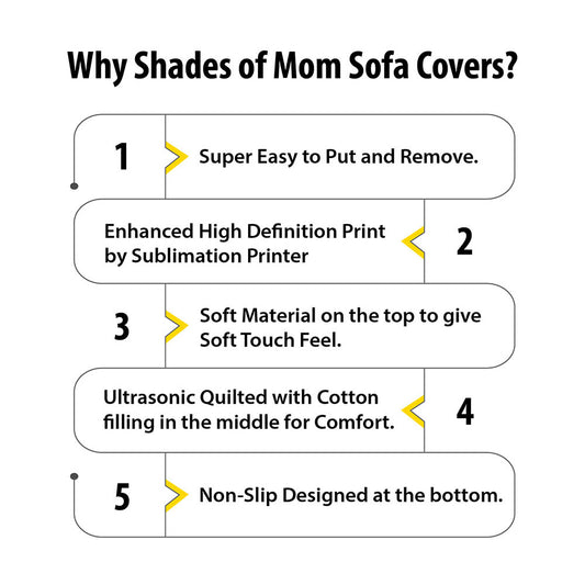 3 Seater Sofa Cover with Non Slip Base (Size C (190 cm), Silent Meadow)