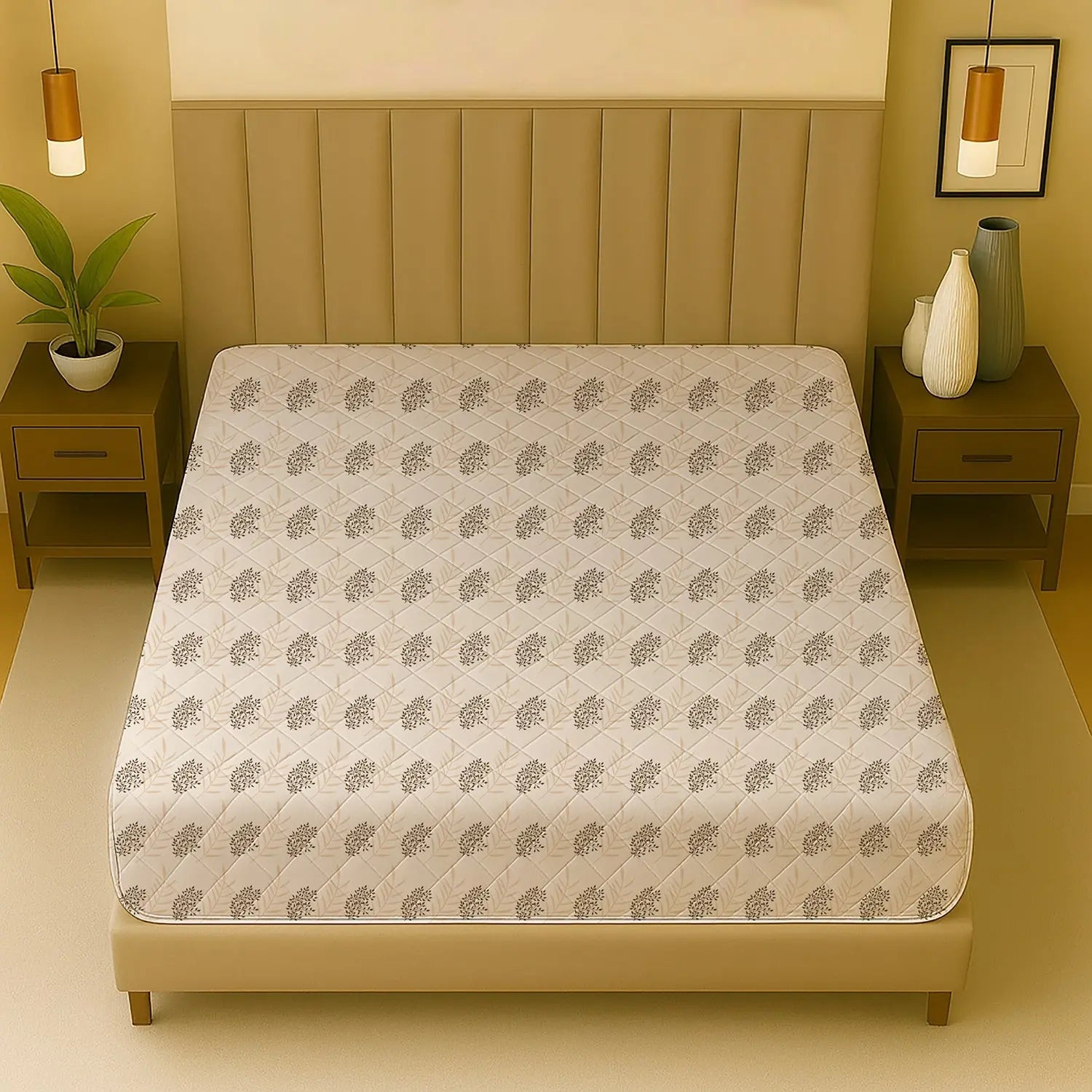 Fallen Leaves - Queen Mattress Protector - Shades of Mom